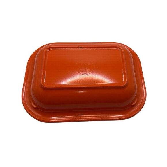 Texas Ware Melamine Orange Serving Bowl Melmac Rectangle #119 10" x 8" Vintage - Picture 4 of 4